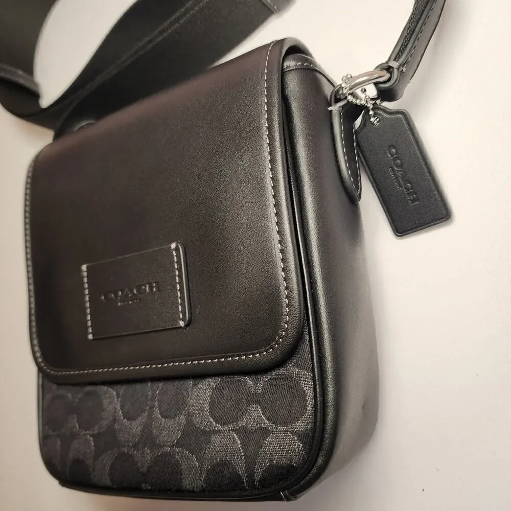 NWT Coach CAJ32 Lucas Crossbody Black Denim